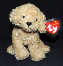 Original Ty Beanie Baby DOOLEY Hund (Golden Retriever) mit Tag Vitrinenstück