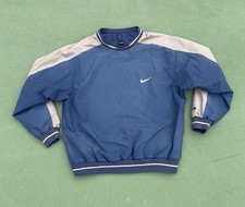 Vintage Nike Golf Pullover Windbreaker Jacket Size XL 90s Navy Blue White Swoosh