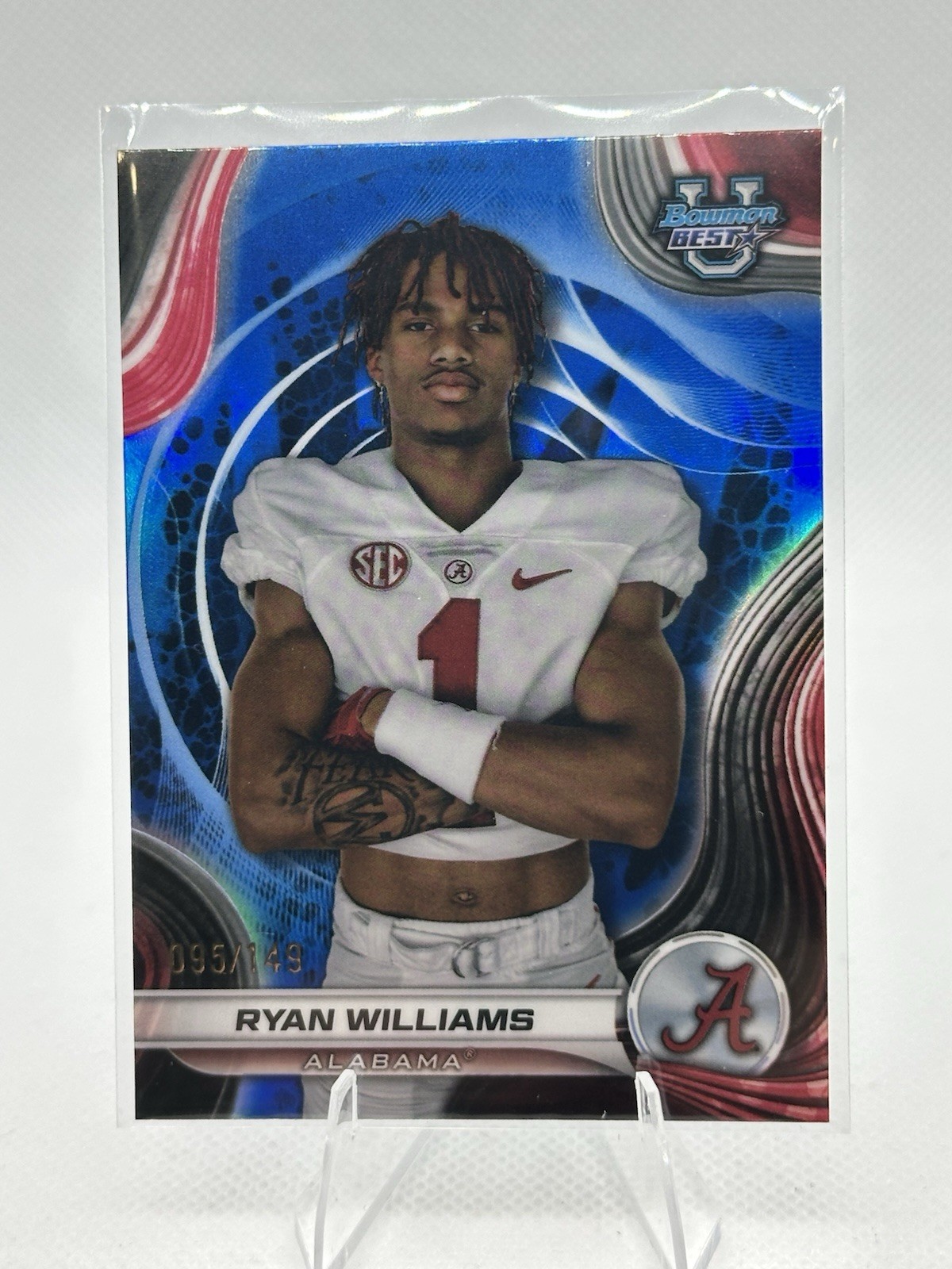 2024 Bowman Best U Ryan Williams Blue Refractor /149 #82 Alabama