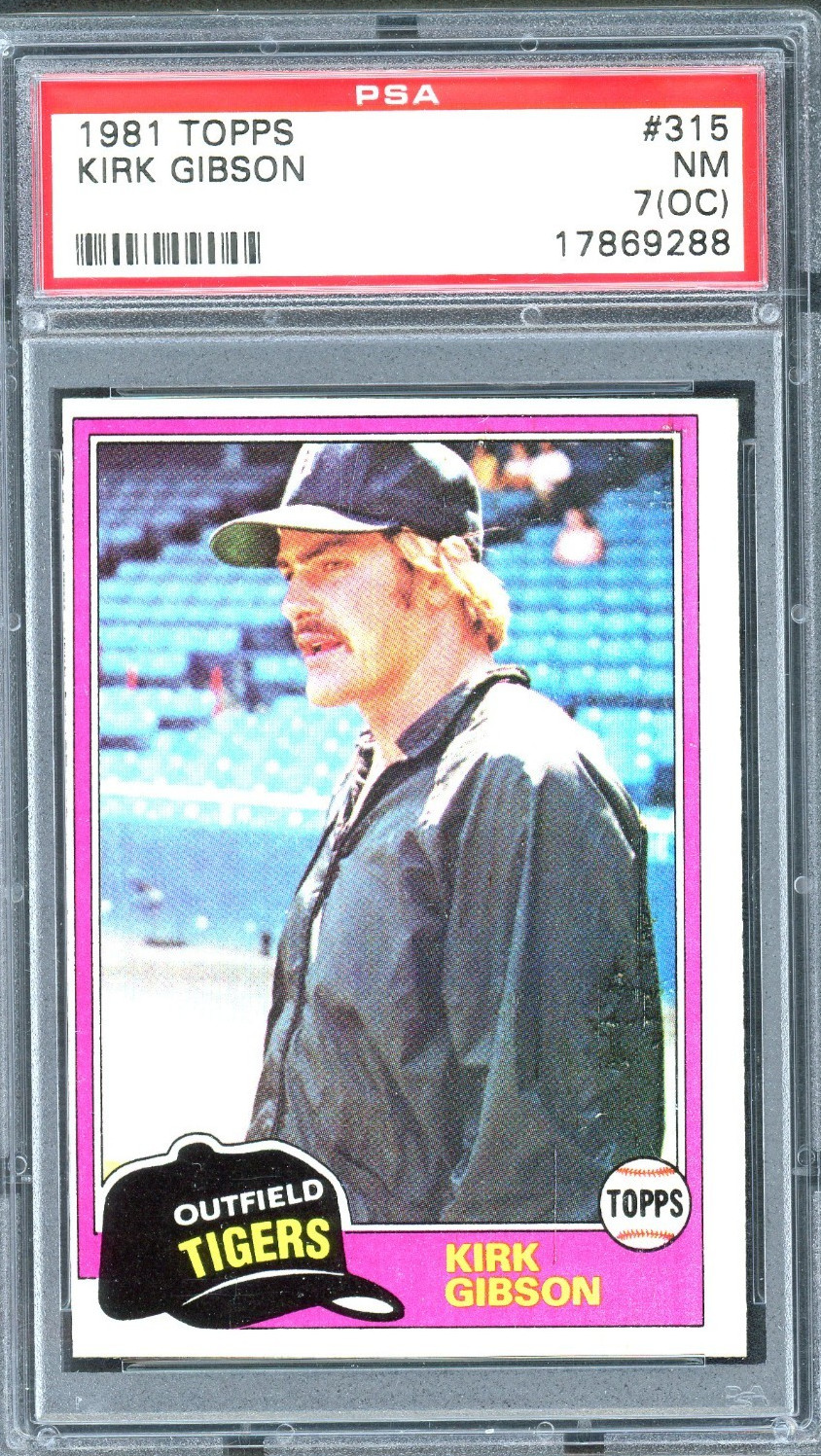 1981 Topps - Kirk Gibson #315 (RC) PSA 7