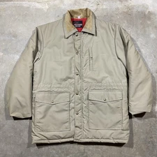 Vintage Westwind Sportswear Work Jacket Tan Corduroy Collar USA Made L