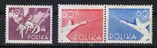 Poland 1957 Mi 1005-1007 (pair) Sc 766-768 World Youth Fencing Championships **