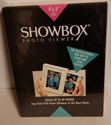 SHOWBOX Photo Viewers Holds 40 4x6 Photos White Frame Switzerland New