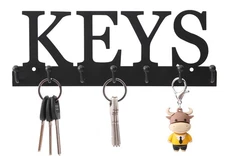 Key Holder Wall Mounted Key Hooks for Wall Decorative with 7 Hooks 10X3.7 inches
