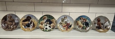 The Franklin Mint ASPCA Puppy Plate Collection 1990 s, complete set of 6, w/COA