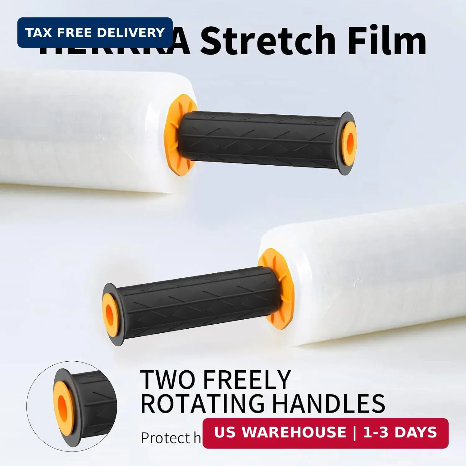HERKKA Stretch Film With Handles Industrial Strength Moving Wrapping ...