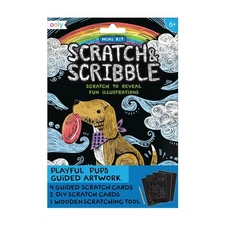 Ooly Mini Scratch & Scribble Art Kit - 6 Card Rainbow Office Product