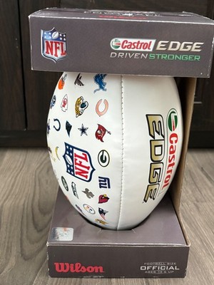 Castrol Edge Wilson Limited Edition NFL All Team Logos White Official Football