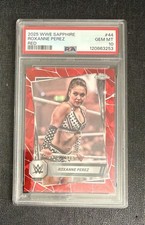 2025 Topps Chrome Sapphire WWE ROXANNE PEREZ RED Refractor #d 1/5 PSA 10