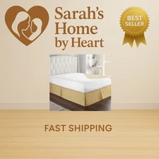 California King Bed Skirt, Soft Microfiber Box Spring Cover, 14" Inch Drop Be...