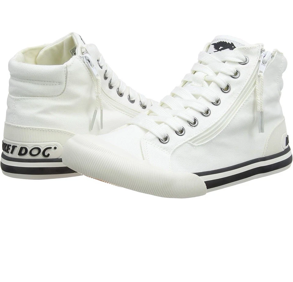 Zapatilla deportiva alta Rocket Dog Jazzin para mujer blanca 7,5 nueva con rasguño Foto 2 de 4