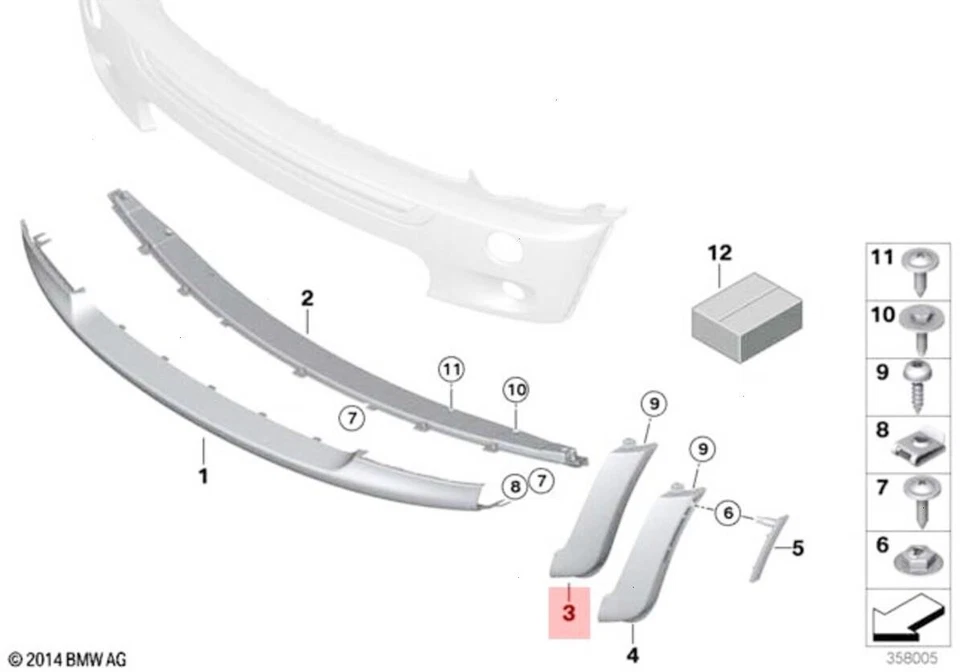 Genuine MINI COOPER R50 R52 R53 (04/07-08) FRONT BUMPER OUTER PLASTIC TRIM LEFT - Image 1 of 4