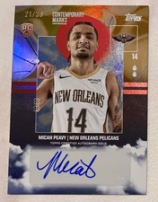 2025-26 Topps Basketball Rookie Contemporary Marks Auto Micah Peavy GOLD /50 🔥 