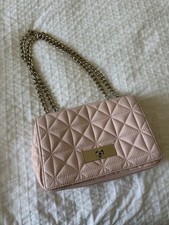 Pink Quilted Small Women s Shoulder Bag Gold ...