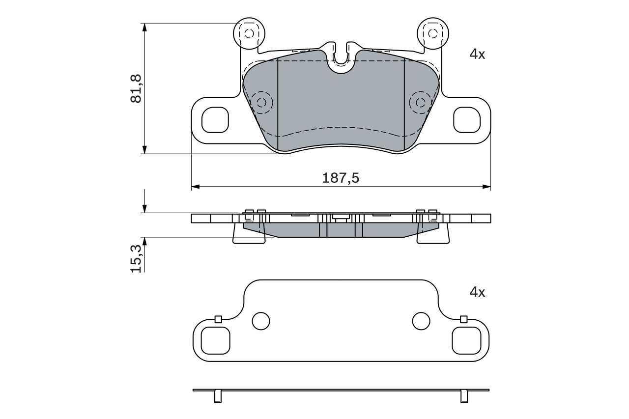 0 986 424 972 Bosch brake pad set, disc brake