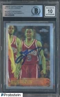 Allen Iverson HOF Signed 1996-97 Topps Chrome #171 RC Rookie BGS BAS 10 AUTO