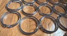 Shower Curtain Rings Hooks Lot Set of 23 Basic Smokey Translucent Plastic