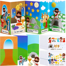 24 Sets Religious Easter Crafts Holy Week Scene Kits, Christian Easter Resurrect