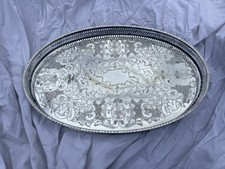 Oval Silver Plated Tray, Cutlers Company 1836, Alpha Plate, Viners of Sheffield