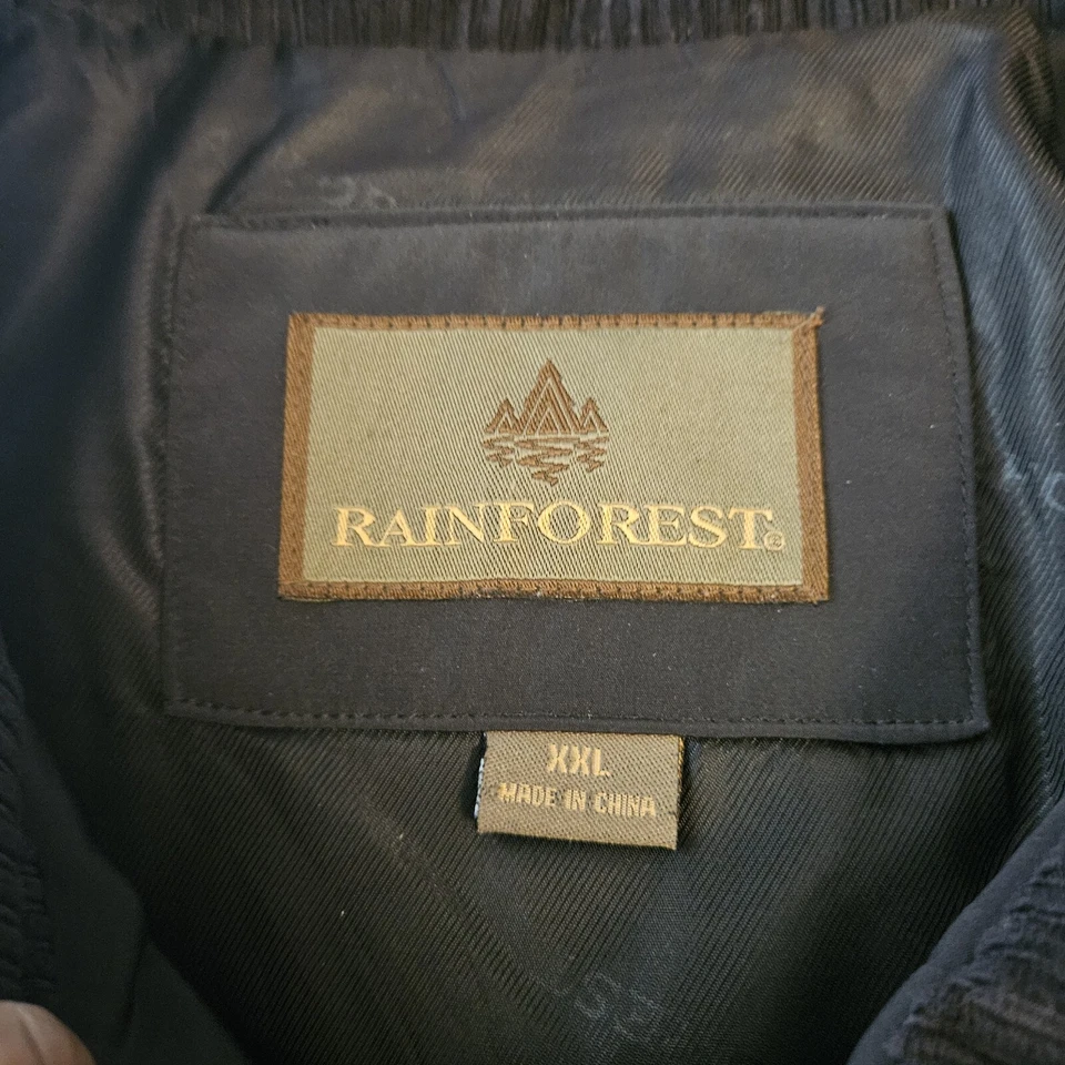 Rainforest Membrane Jacket Mens XXL Black System Full Zip Waterproof Windproof - Image 2 of 4