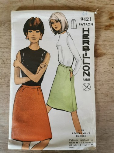 Patron De Couture VINTAGE "ECHO DE LA MODE" - Jupe à Pans - Taille 44 - Années 1960 - COMPLET - France