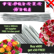 Florists wire / Modelling / Steel / Galvanised / Art & Crafts 1mmx300mm / 12"
