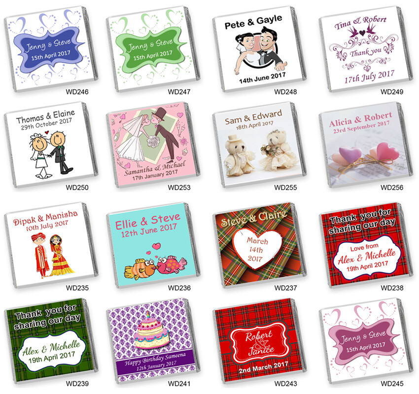 Chocolate Wedding Favors 50 Personalised Chocolate Wedding Favours - Foto 7
