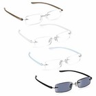 Frameless Reading Glasses for Men & Women, No Rim Sun Reading Glasses +1 - +3.5