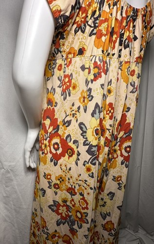 Vintage Palazzo Jumpsuit Med Floral Acetate 60s Trippy Hippie Festival Groovy - Picture 9 of 12