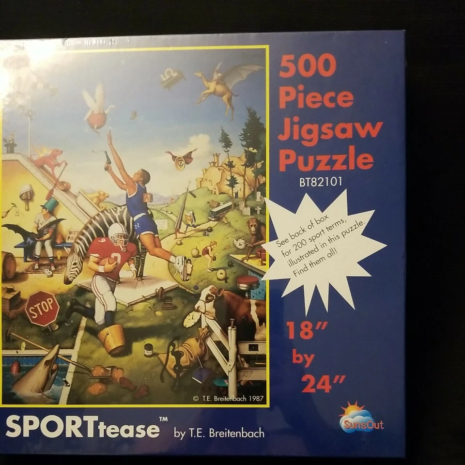 Rompecabezas Sunsout Sport Tease 500 piezas nuevo sellado - RARO Foto 3 de 4