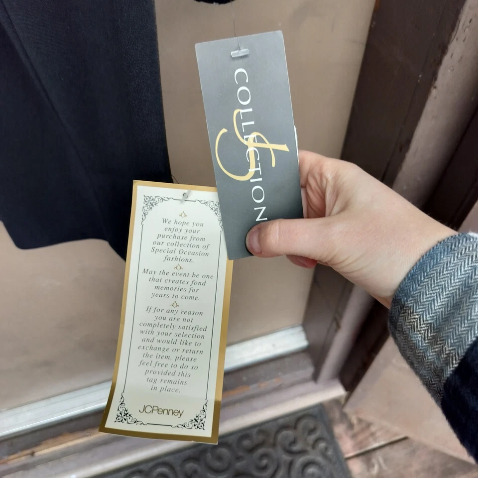 NWT Vintage JS Collections Bodycon Mesh Dress with One Velvet Boob Size 8 - Image 2 of 4