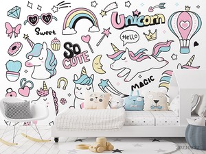 Online Discount Wholesale 3d Cartoon Animal Unicorn Rainbow Wallpaper Wall Murals Removable Wallpaper 408 Official Uk Stockists Galeriearenthon Com