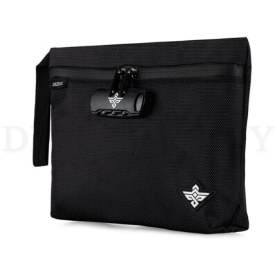 Erozul Orion 11'' Bag With Combination Lock & Odor Control Technology Black