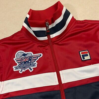 Fila Tennis Collection Track Jacket Youth Medium Red Fila Tennis Collection Track Jacket Youth Medium Red
