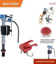 Toilet Fill Valve Plastic 2 Inch Adjustable Water-Saving Flapper Easy Install