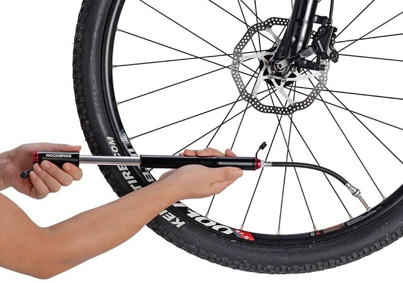 ROCKBROS Bicycle Pumps MTB Road Bike Mini Pump Frame Mounted Dual Pump 120 PSI