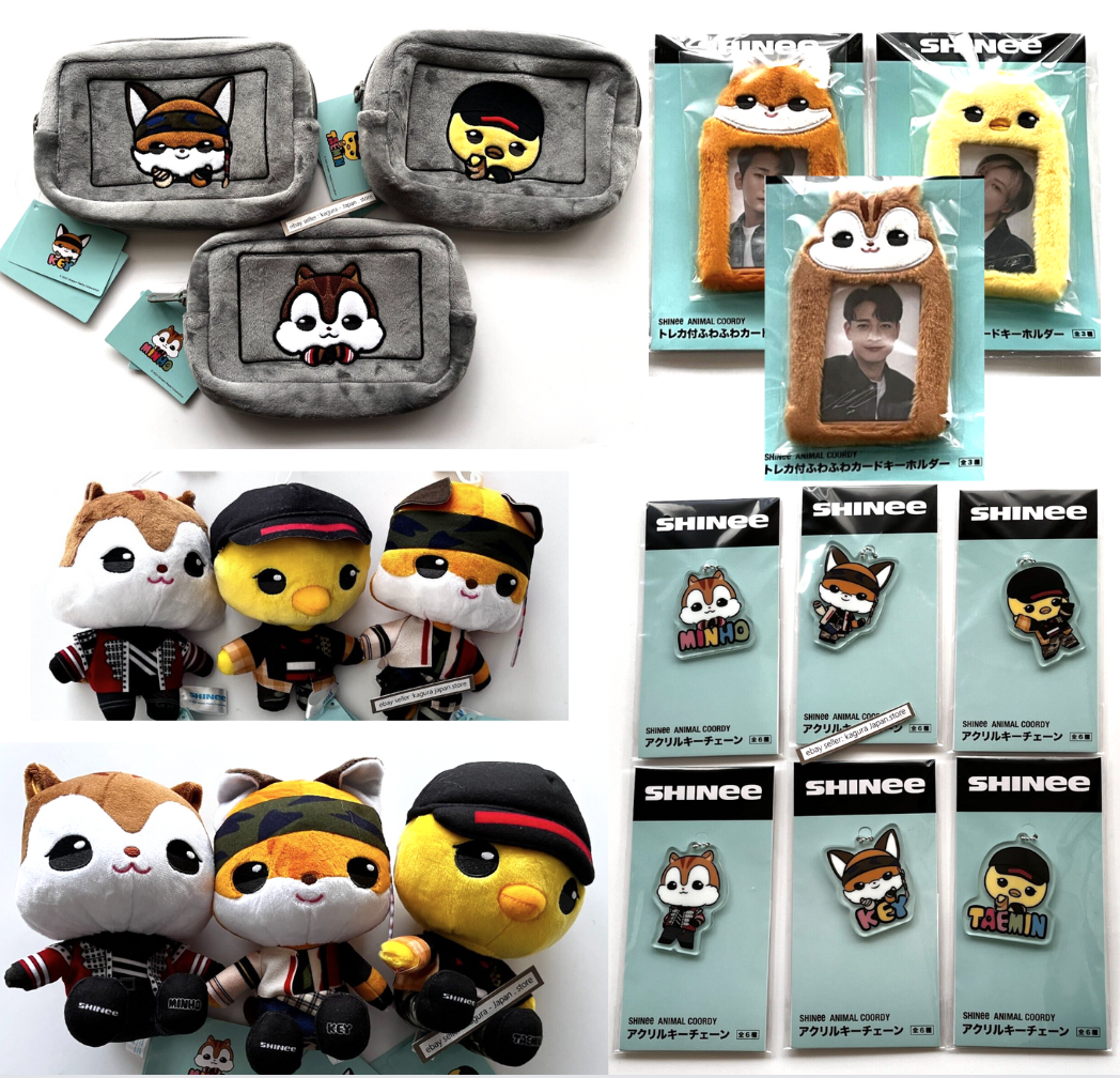 SHINee MINHO KEY TAEMIN ANIMAL COORDY Card Keychain Pouch Plush