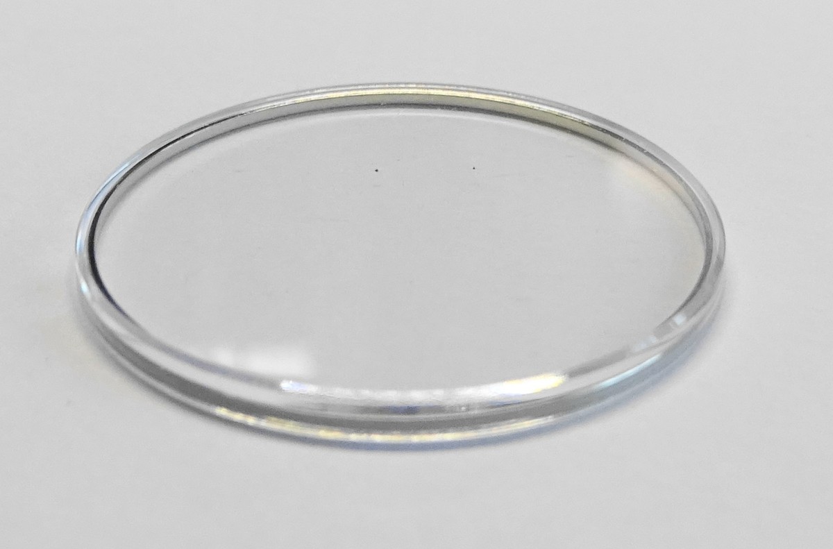 Verre De Montre Tenax 28 Mm - Plat, Chromé - Pour Montre Plongée Genève