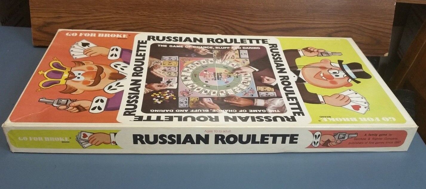 Vintage 1975 Russian Roulette Board Game, Complete & Great