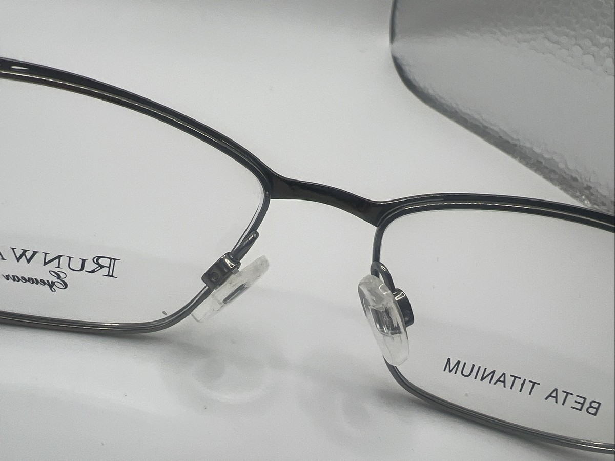 New Runway Eyewear RT-820 Black & Silver Titanium Eyeglasses 51/16/140 Runway Eyewear Titanium RT820 51/16-140 blk silver women main image 2