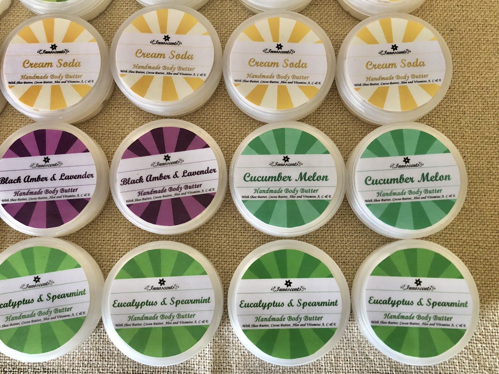 Lot of 25 Bulk Handmade Natural Body Butter Small Business Lotion Shea Aloe 3 oz