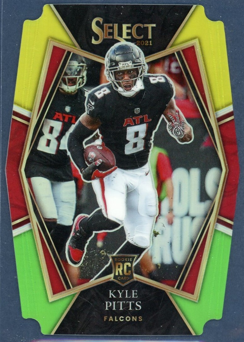 Kyle Pitts 2021 Select Premire Level Rookie Prizm Green/Yellow Die-Cut #146 RC