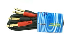 6 FT DUAL 1/4" TS MONO MALE TO MALE PLUG PRO AUDIO DJ PA CABLES - SHIPS FREE 