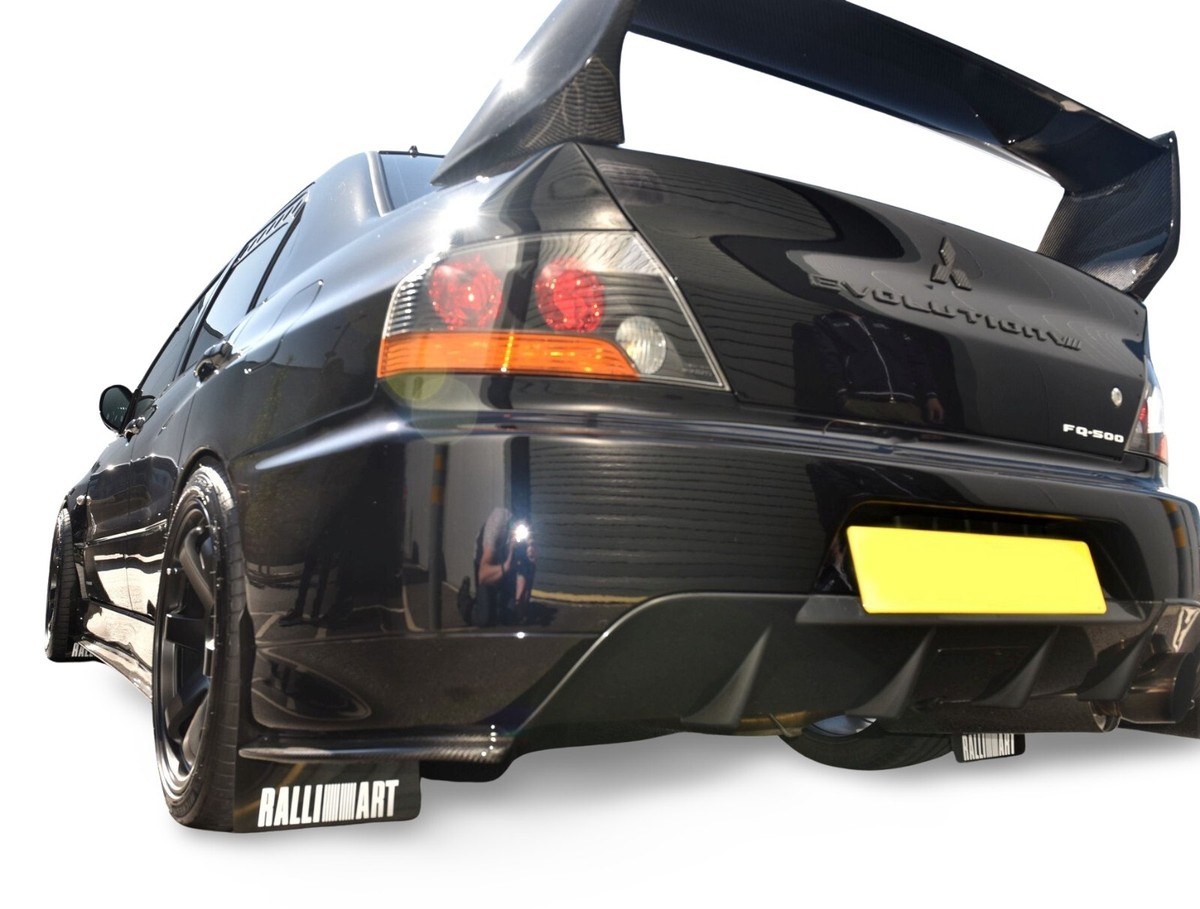 rallyflapZ | Mudflaps Mitsubishi Lancer Evo 7 8 9 Black 4mm PVC*G