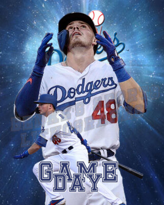 LA Dodgers Lithograph print of Gavin Lux Game Day