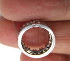 10K White Gold 25 Diamond Circle Pendant Necklace 19.5" [N110] — photo 7