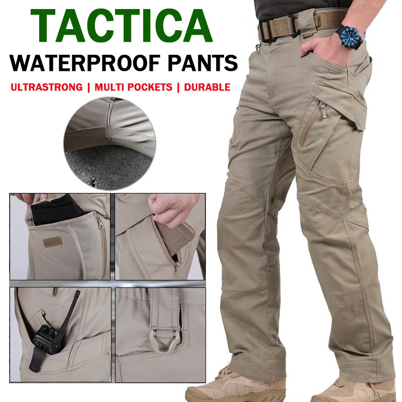 Soldier Tactical Waterproof Long Trousers Men Cargo Pants Combat Hiking Outdoor