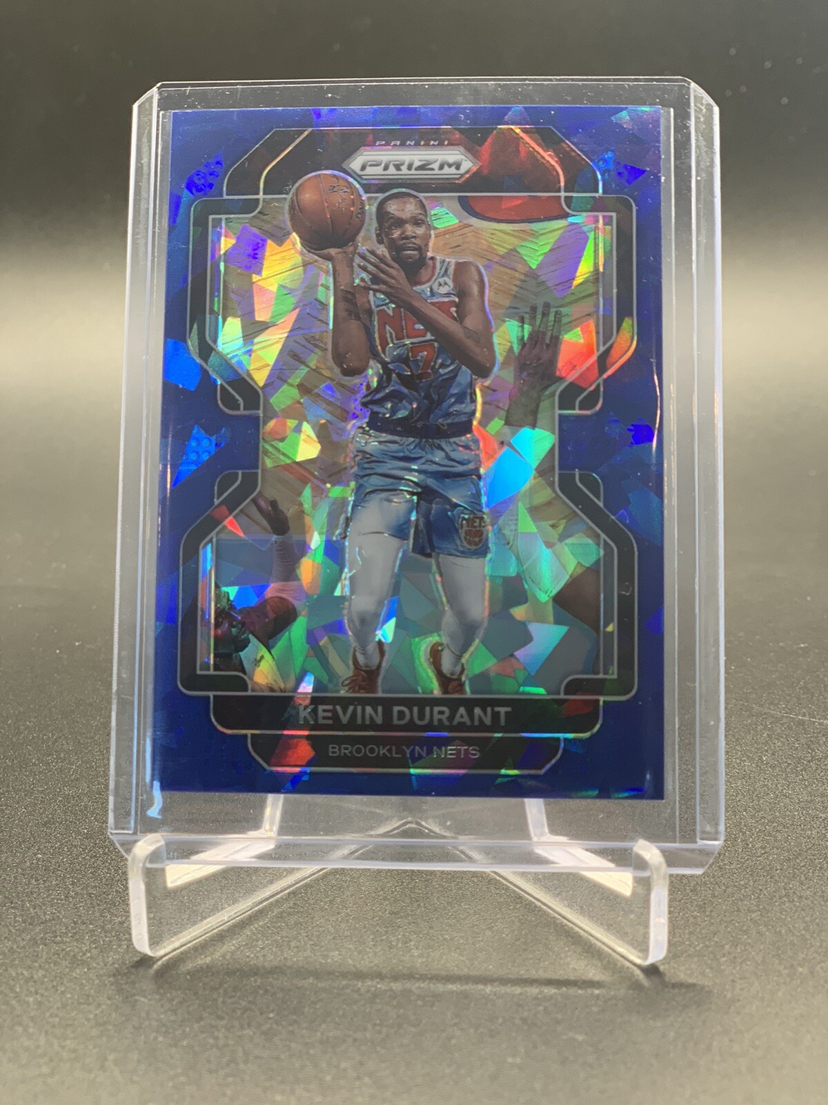 KEVIN DURANT 2021 Panini Prizm #120 BLUE CRACKED ICE /125 SP