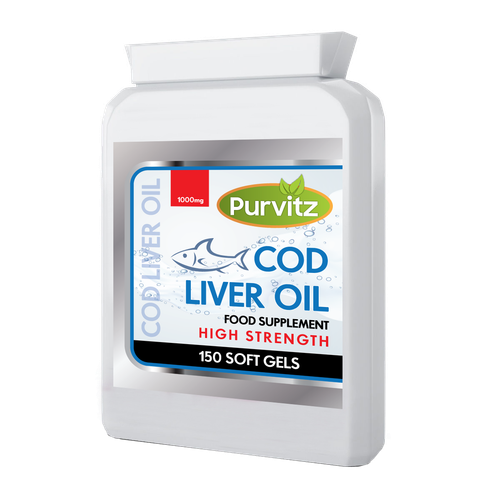 Olio di Fegato Merluzzo Alto Tenore 1000mg Pillole ad Contenuto Omega 3 e |  eBay