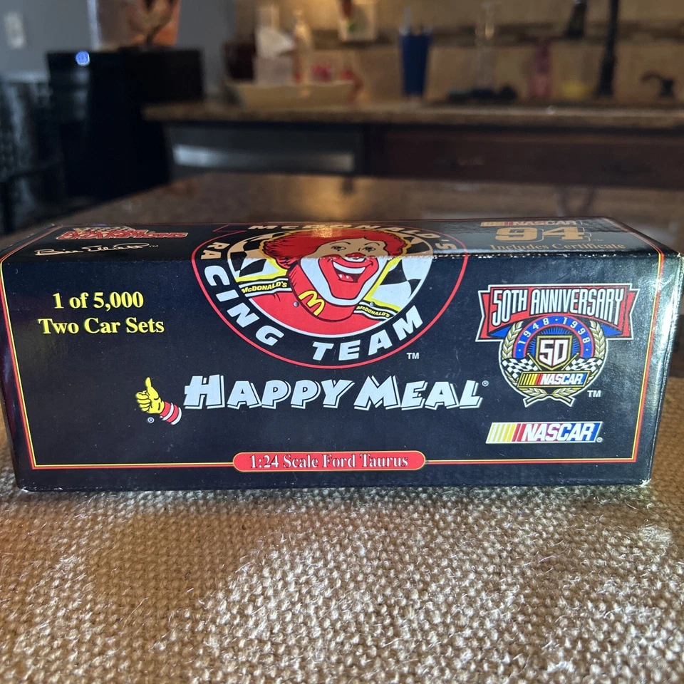 Coche diecast NASCAR 1998 de colección Bill Elliott #94 McDonalds Happy Meal escala 1:24 Foto 2 de 4